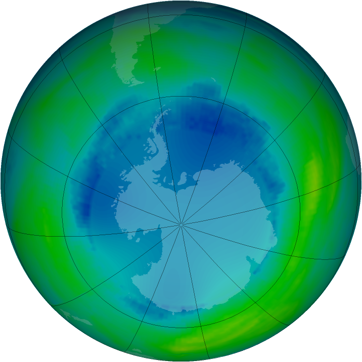 Ozone Map 1992-08-07